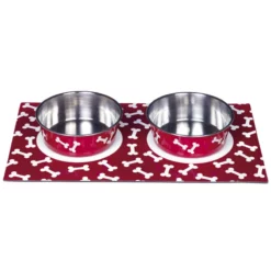 Nobby Σετ Μπολ 2x920ml με μαγνητική βάση Red