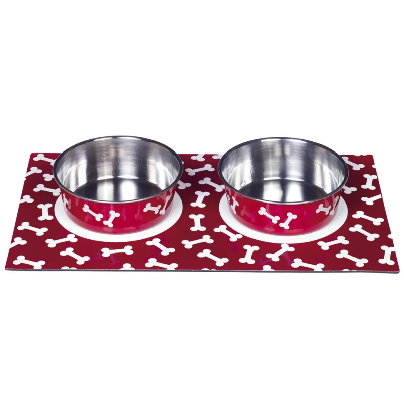 Nobby Σετ Μπολ 2x920ml με μαγνητική βάση Red 1 Nobby Σετ Μπολ 2x920ml με μαγνητική βάση Red