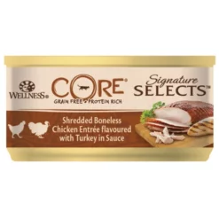 Wellness Core Signature Select Shredded Κοτόπουλο & Γαλοπούλα σε σάλτσα 24x79gr