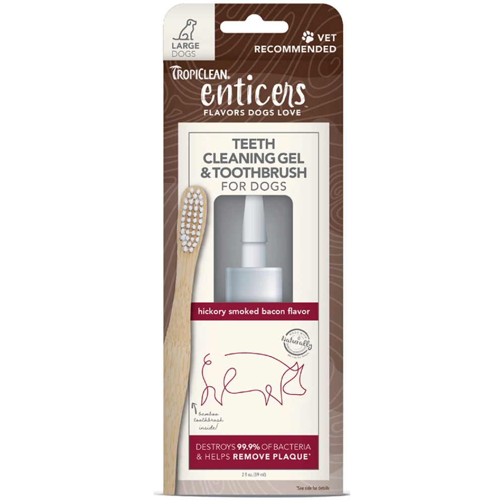 Tropiclean Teeth Cleaning Gel Με Οδοντόβουρτσα Hickory Smoked Bacon Large 2 Tropiclean Teeth Cleaning Gel Με Οδοντόβουρτσα Hickory Smoked Bacon Large - Image 2