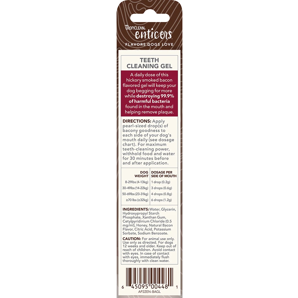 Tropiclean Teeth Cleaning Gel Hickory Smoked Bacon 59ml 3 Tropiclean Teeth Cleaning Gel Hickory Smoked Bacon 59ml - Image 3