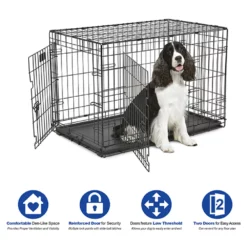 Μεταλλικό Κλουβί Crate Midwest με 2 Πόρτες 91x58x64cm -Προμήθειες Για Κατοικίδια Κατάστημα πωλήσεων 836DD 2 1000x1000 1