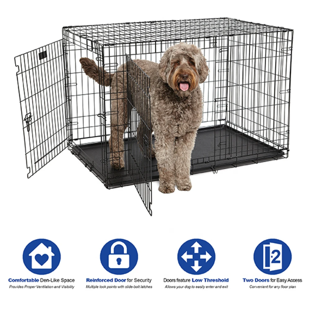 Μεταλλικό Κλουβί Crate Midwest με 2 Πόρτες 122x76x84cm 4 Μεταλλικό Κλουβί Crate Midwest με 2 Πόρτες 122x76x84cm - Image 4