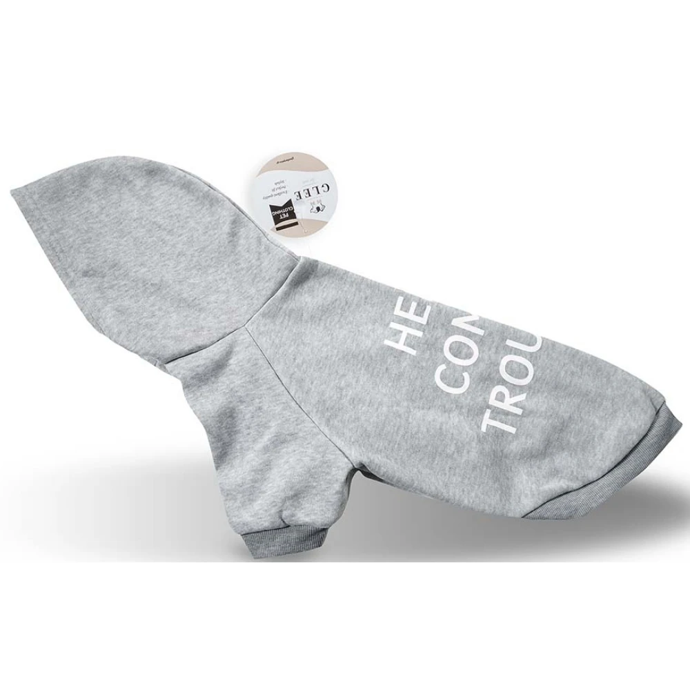 Φούτερ Σκύλου με κουκούλα Glee Here Comes Trouble 25cm Γκρι 3 Φούτερ Σκύλου με κουκούλα Glee Here Comes Trouble 25cm Γκρι - Image 3