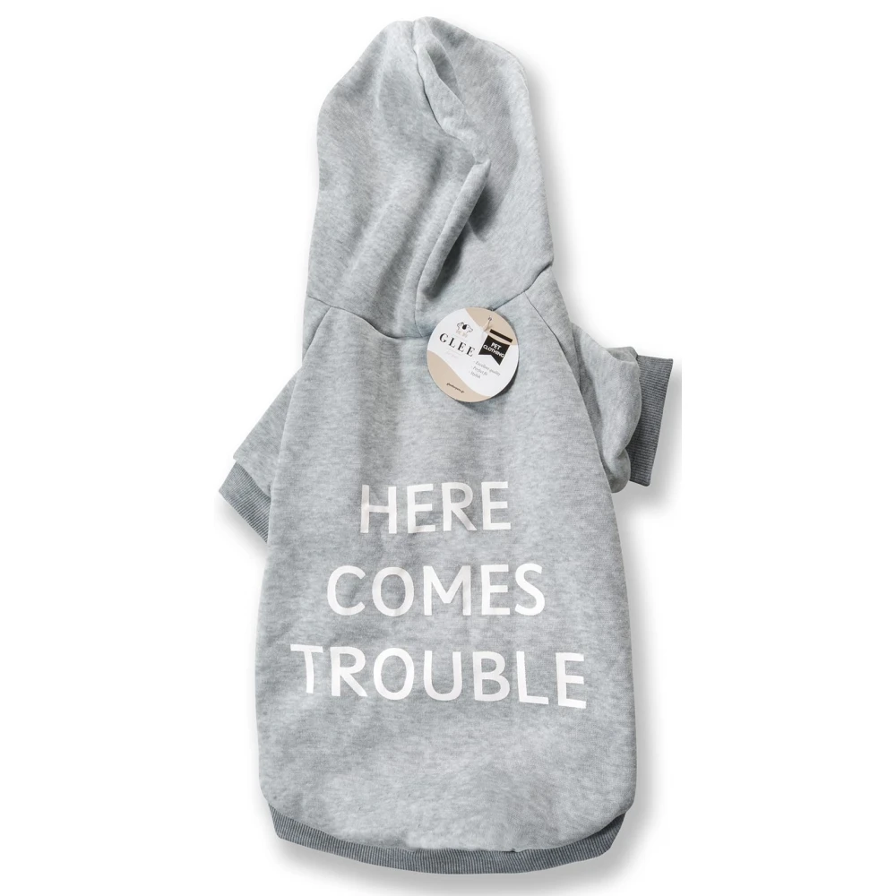 Φούτερ Σκύλου με κουκούλα Glee Here Comes Trouble 45cm Γκρι 2 Φούτερ Σκύλου με κουκούλα Glee Here Comes Trouble 45cm Γκρι - Image 2