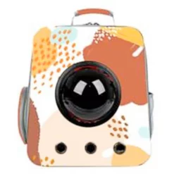 Τσάντα Μεταφοράς Σκύλου ή Γάτας - Σακίδιο Πλάτης Glee Astronaut Paint Brown 35x26x40cm