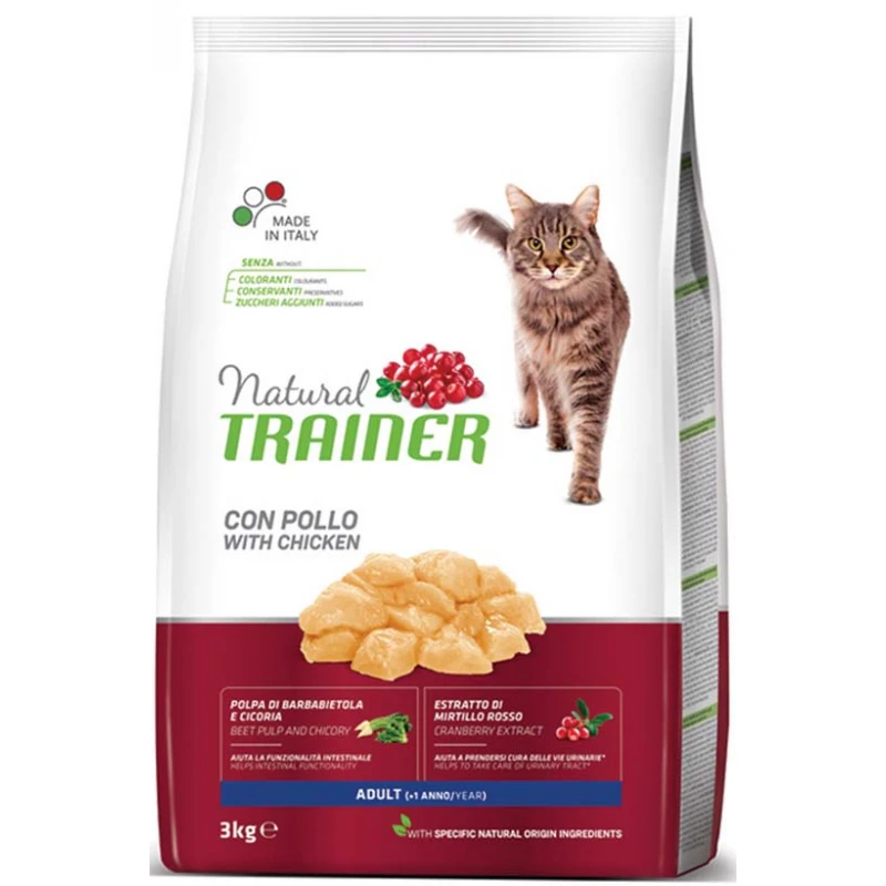 Natural Trainer Cat Adult Κοτόπουλο 3kg 1 Natural Trainer Cat Adult Κοτόπουλο 3kg