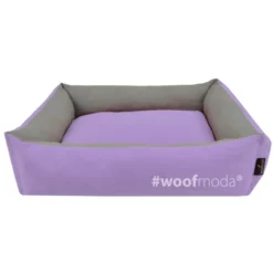 Κρεβατάκι Σκύλου και Γάτας Woofmoda Πουφ Λιλά No1 37x32x16cm
