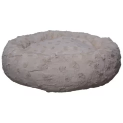 Κρεβατάκι Σκύλου και Γάτας Woofmoda Πουφ Στρογγυλό Εκρού No1 80cm