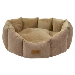 Κρεβατάκι Σκύλου και Γάτας Woofmoda Throne Μπεζ - Καφέ No1 39x32x22cm