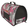 Τσάντα Μεταφοράς Σκύλου ή Γάτας Woofmoda Με Παράθυρο Military Ροζ Αδιάβροχη 48x20x30cm