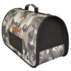 Τσάντα Μεταφοράς Σκύλου ή Γάτας Woofmoda με παράθυρο Military Γκρι αδιάβροχη 48x20x30cm