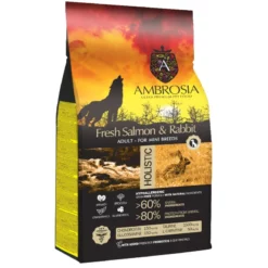 Ambrosia Grain-Free Dog Adult Mini Sensitive Fresh Salmon & Rabbit 5kg