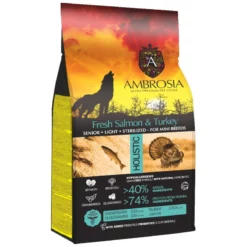 Ambrosia Grain-Free Dog Adult Mini Senior - Light - Sterilized Fresh Salmon & Turkey 5kg