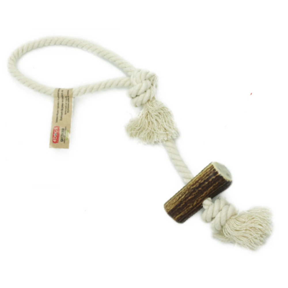Παιχνίδι Rope Loop Large 40cm με Κέρατο Ελαφιού Wildz Antler Chew 80gr 2 Παιχνίδι Rope Loop Large 40cm με Κέρατο Ελαφιού Wildz Antler Chew 80gr - Image 2
