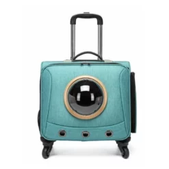 OEM Τσάντα Μεταφοράς Σκύλου & Γάτας Trolley Suitcase Square Light Blue 41x26x38cm