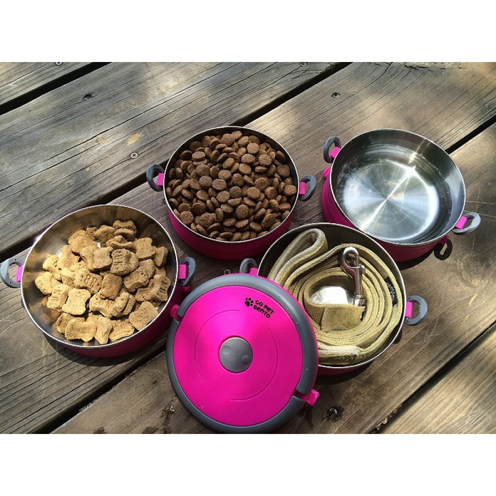 Travel Pet Bento Σετ Μπολ Αποθήκευσης 3 X 450ml Φούξια για Σκύλο ή Γάτα 4 Travel Pet Bento Σετ Μπολ Αποθήκευσης 3 X 450ml Φούξια για Σκύλο ή Γάτα - Image 4