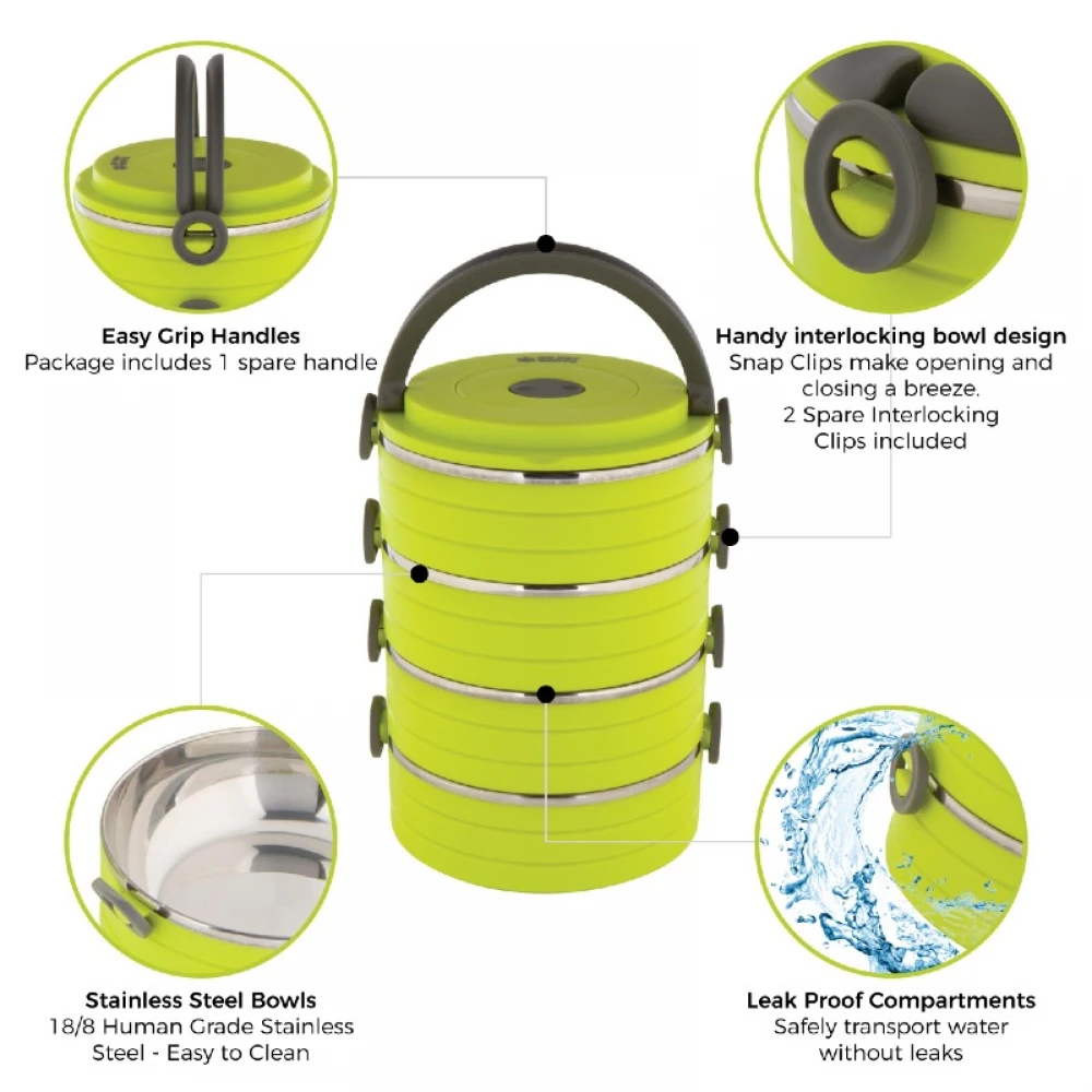 Travel Pet Bento Σετ Μπολ Αποθήκευσης 3 X 450ml Λαχανί για Σκύλο ή Γάτα 3 Travel Pet Bento Σετ Μπολ Αποθήκευσης 3 X 450ml Λαχανί για Σκύλο ή Γάτα - Image 3