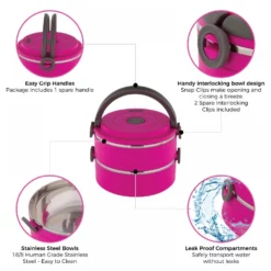 Travel Pet Bento Σετ Μπολ Αποθήκευσης 3 X 450ml Φούξια για Σκύλο ή Γάτα 8 Travel Pet Bento Σετ Μπολ Αποθήκευσης 3 X 450ml Φούξια για Σκύλο ή Γάτα -Προμήθειες Για Κατοικίδια Κατάστημα πωλήσεων BENTO20PINK202 1000x1000 1