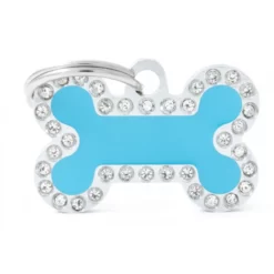 Ταυτότητα Σκύλου My Family Light Blue Small Bone 3x2cm