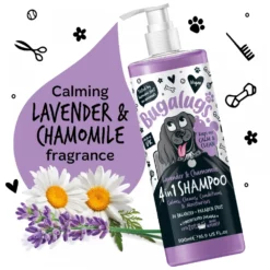 Σαμπουάν σκύλου Bugalugs 4 σε 1 Lavender & Chamomile 250ml -Προμήθειες Για Κατοικίδια Κατάστημα πωλήσεων Bugalugs Lavender 4 in 1 Shampoo Ingredients petshop88 1000x1000 1