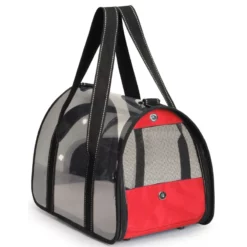 Τσάντα Μεταφοράς Σκύλου ή Γάτας Camon Transparent Cover 48x29x29cm Κόκκινη