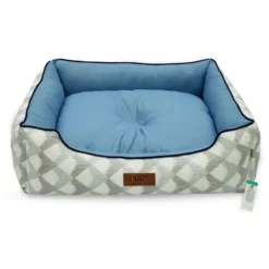 Κρεβατάκι Σκύλου και Γάτας V.I.Pets Cozy Cotton Squares Νο1 Blue 54x44cm