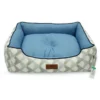 Κρεβατάκι Σκύλου και Γάτας V.I.Pets Cozy Cotton Squares Νο2 Blue 64x56cm