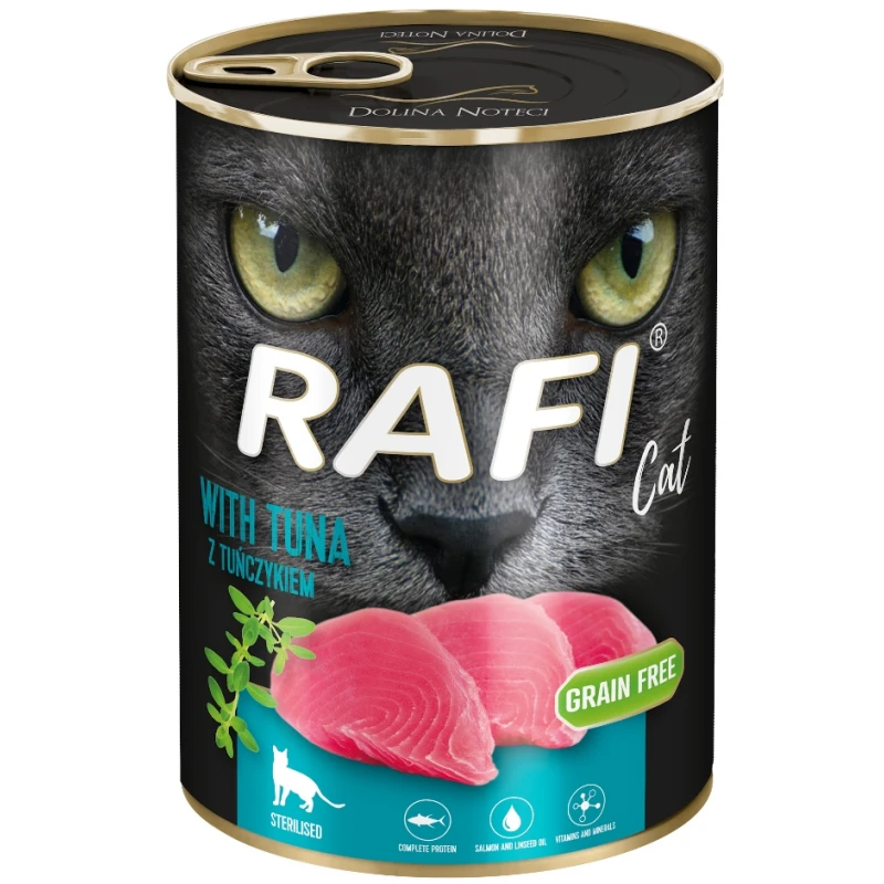 Rafi Cat Grain Free Adult Sterilised Tuna (τόνος) Pate 12x400gr 1 Rafi Cat Grain Free Adult Sterilised Tuna (τόνος) Pate 12x400gr