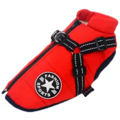 OEM Μπουφανάκι Σκύλου Αδιάβροχο Fashion Sport Medium 25cm Κόκκινο