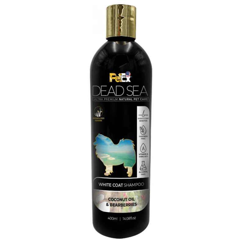 Petex Σαμπουάν DeadSea για λευκό τρίχωμα Coconut Oil και Bearberries 400ml 1 Petex Σαμπουάν DeadSea για λευκό τρίχωμα Coconut Oil και Bearberries 400ml