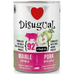 Υγρή τροφή Σκύλου Disugual Fruit Χοιρινό με Μήλο 6x400gr