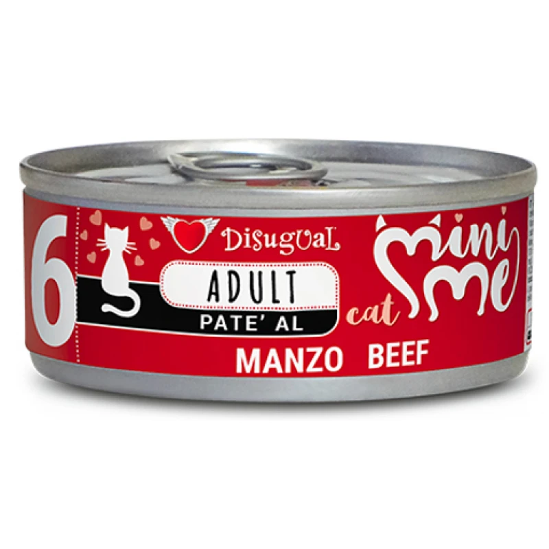 Υγρή Τροφή Γάτας Disugual Mini Me Cat - Adult 6 Pate Με Βοδινό (Beef) 12x85gr 1 Υγρή Τροφή Γάτας Disugual Mini Me Cat - Adult 6 Pate Με Βοδινό (Beef) 12x85gr
