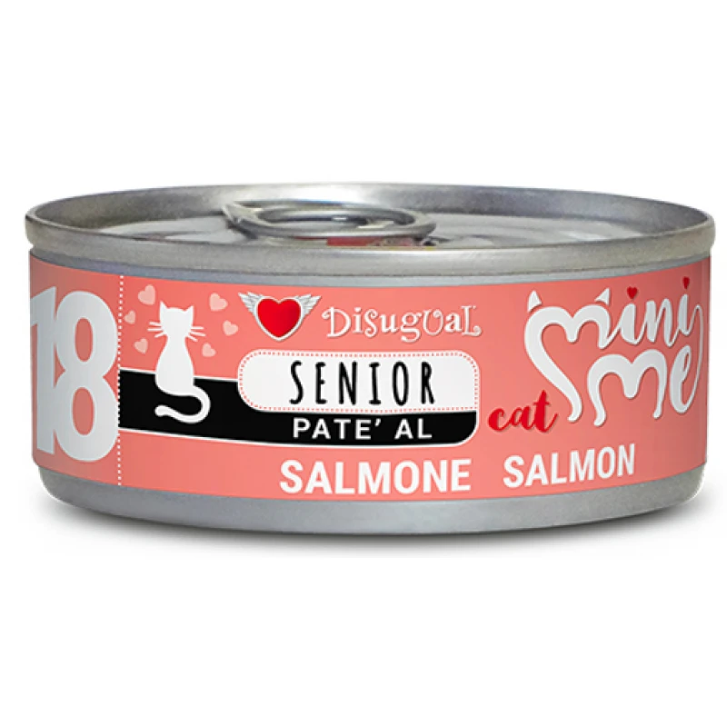 Υγρή Τροφή Γάτας Disugual Mini Me Cat - Senior Salmon 18 Pate Με Σολομό 12x 85gr 1 Υγρή Τροφή Γάτας Disugual Mini Me Cat - Senior Salmon 18 Pate Με Σολομό 12x 85gr