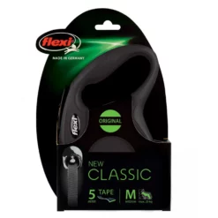 Flexi New Classic Medium Ιμάντας 5m έως 25kg Μαύρο -Προμήθειες Για Κατοικίδια Κατάστημα πωλήσεων FCO2 BK 1 1000x1000h