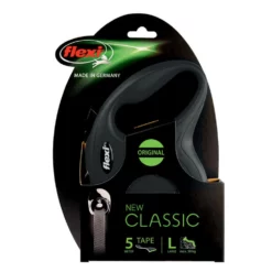 Flexi New Classic Large Ιμάντας 5m Εως 50kg Μαύρο -Προμήθειες Για Κατοικίδια Κατάστημα πωλήσεων FCO3 BK 1 1000x1000h