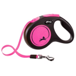 Flexi Neon Small Ιμάντας 5m Μέχρι 15kg Ροζ