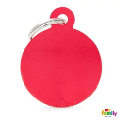 Ταυτότητα Σκύλου My Family Basic Red Round Large Tag 4x3cm