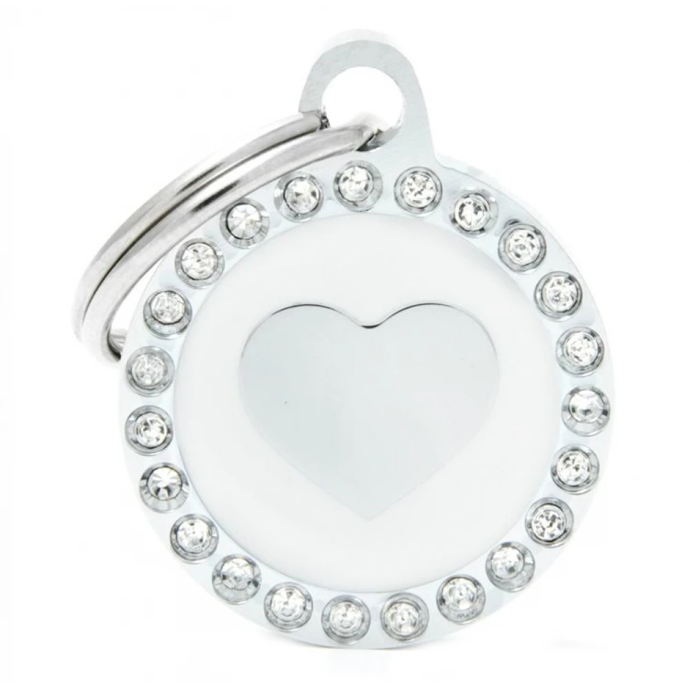 Ταυτότητα Σκύλου My Family Καρδιά Λευκή Small 2x2cm 2 Ταυτότητα Σκύλου My Family Καρδιά Λευκή Small 2x2cm - Image 2