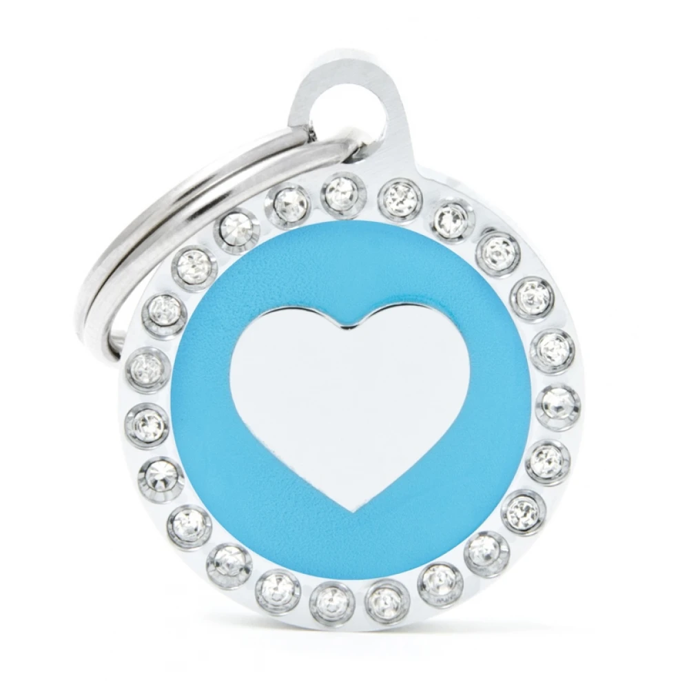 Ταυτότητα Σκύλου My Family Καρδιά Γαλάζια Small 2x2cm 2 Ταυτότητα Σκύλου My Family Καρδιά Γαλάζια Small 2x2cm - Image 2