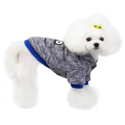 OEM Ρουχαλάκι Πλεχτό Hoodie Grey -Προμήθειες Για Κατοικίδια Κατάστημα πωλήσεων IMG 0253BL 1000x1000w