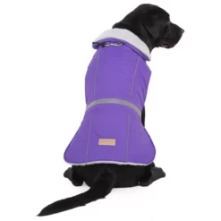 OEM Αδιάβροχο - Αντιανεμικό μπουφάν Σκύλου Lapel Μωβ Medium 30cm