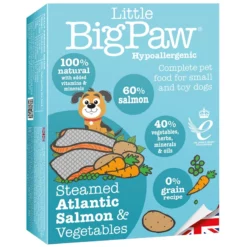 Υγρή Τροφή - Κονσέρβα Little Big Paw Steamed Atlantic Salmon & Vegetables 7x 150gr