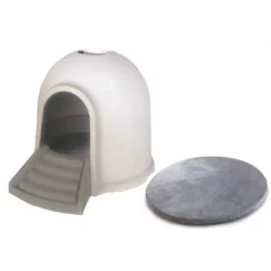 Σπίτι Σκύλου M-pets Igloo Γκρι 45,7x60x43cm με Στρωματάκι