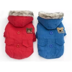 Ρουχαλάκι Σκύλου Denik T45 Μπουφάν Σκύλου Μπλε XLarge 35cm -Προμήθειες Για Κατοικίδια Κατάστημα πωλήσεων Miekka kurtka dla psa z misiem CZERWONA M 1000x1000w