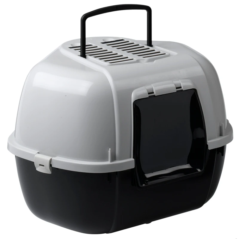 Κλειστή Γωνιακή Τουαλέτα Γάτας Mika της Ferplast (57,5 X 51,5 X H 42 Cm) Μαύρο 1 Κλειστή Γωνιακή Τουαλέτα Γάτας Mika της Ferplast (57,5 X 51,5 X H 42 Cm) Μαύρο