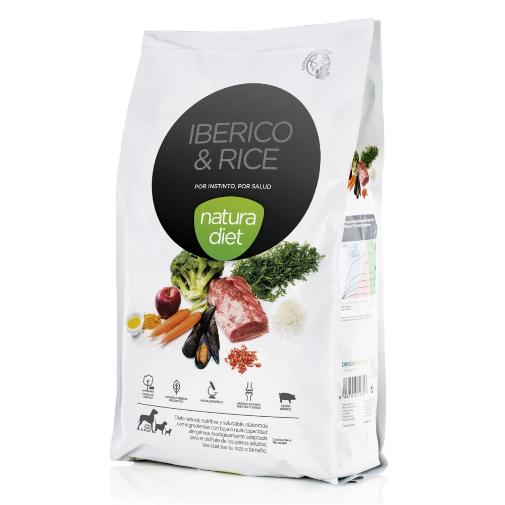 Natura Diet Iberico & Rice 3kg 2 Natura Diet Iberico & Rice 3kg - Image 2