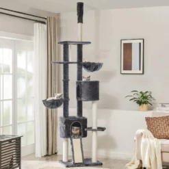 OEM Γατόδεντρο - Ονυχοδρόμιο Floor2Ceiling 260cm Smokey Grey -Προμήθειες Για Κατοικίδια Κατάστημα πωλήσεων PCT110G01 2 1000x1000 1