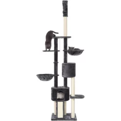 OEM Γατόδεντρο - Ονυχοδρόμιο Floor2Ceiling 260cm Smokey Grey -Προμήθειες Για Κατοικίδια Κατάστημα πωλήσεων PCT110G01 4 1000x1000h