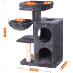 OEM Γατόδεντρο - Ονυχοδρόμιο Feandrea Multi Level Cat Tower 50x40x85cm Grey -Προμήθειες Για Κατοικίδια Κατάστημα πωλήσεων PCT57G2 1000x1000h